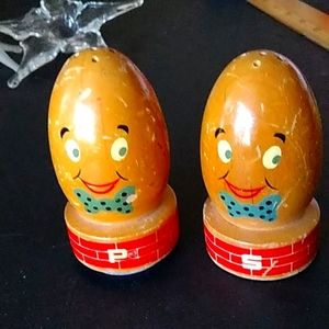 Humpty Dumpty Wooden Salt & Pepper
